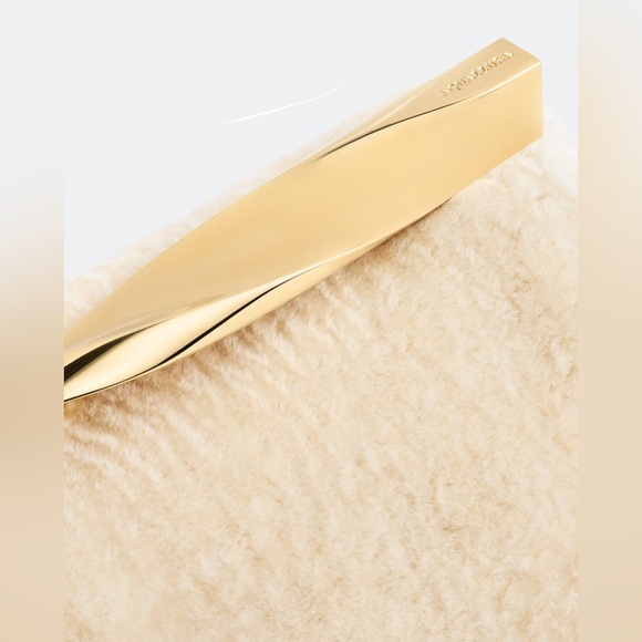 New Aquazzura Twist shearling clutch bag $1,795 - Picture 2 of 12